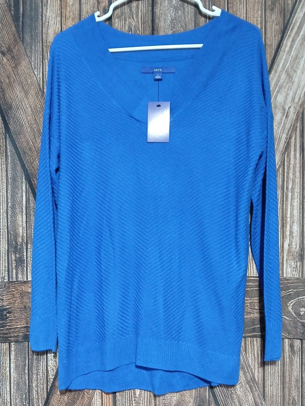Apt. 9 Royal Blue V-Neck Women's Sweater